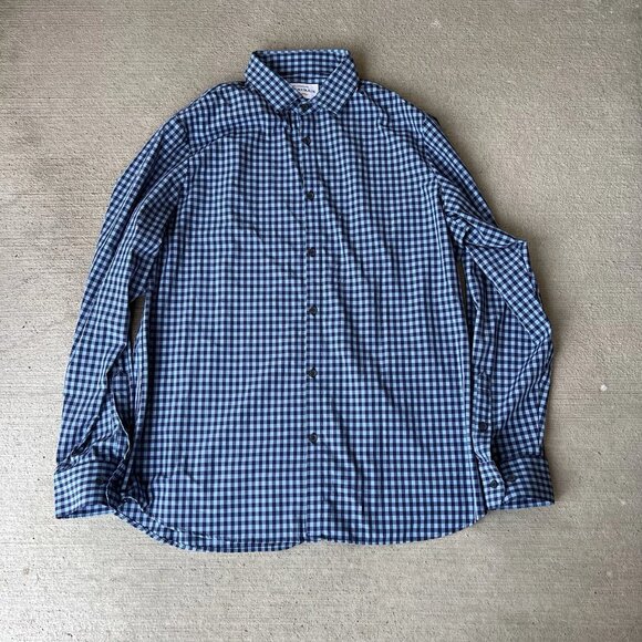 Mizzen + Main Men’s Navy Quilted Full Zip Vest Gilet & Plaid Button Down XXL - Picture 7 of 11